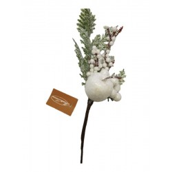 NATALE PICK RAMETTO BIANCO FROST 25cm