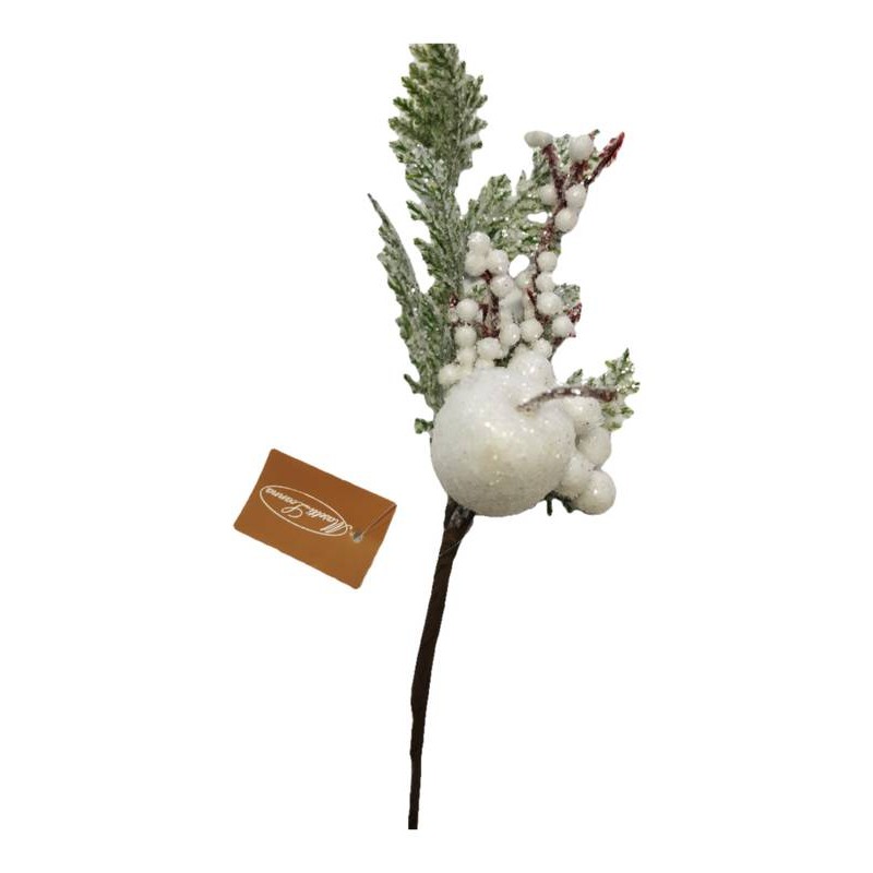 NATALE PICK RAMETTO BIANCO FROST 25cm