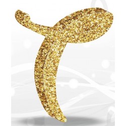 LETTERA POLISTIROLO FANTASY GLITTER ORO 7cm T