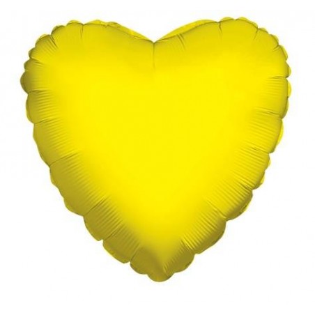 PALLONE MYLAR CUORE GIALLO 18 43cm 1pz RC
