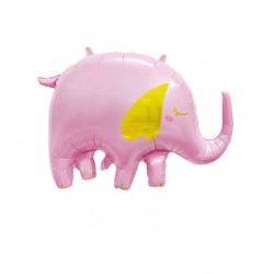 PALLONE MYLAR S/SHAPE 33" ELEFANTINO ROSA 83cm