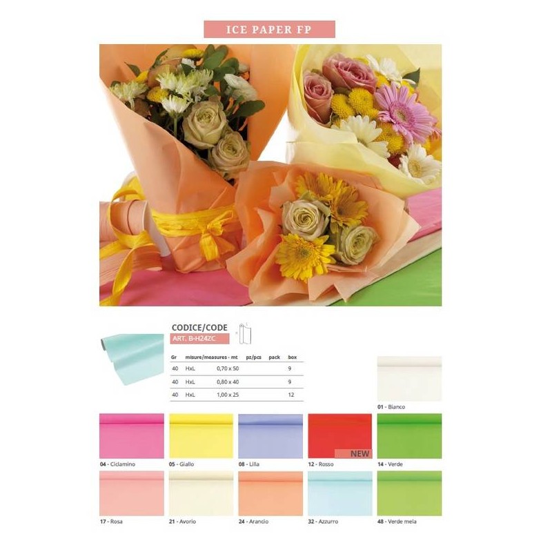 BOBINA CARTA ICE PAPER  H.0,8x40mt 17-ROSA