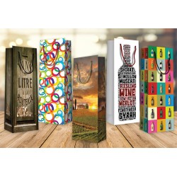 SHOPPER CARTA PLASTIFICATA LUCIDA 12x9x39cm VINO (ASS.TA)