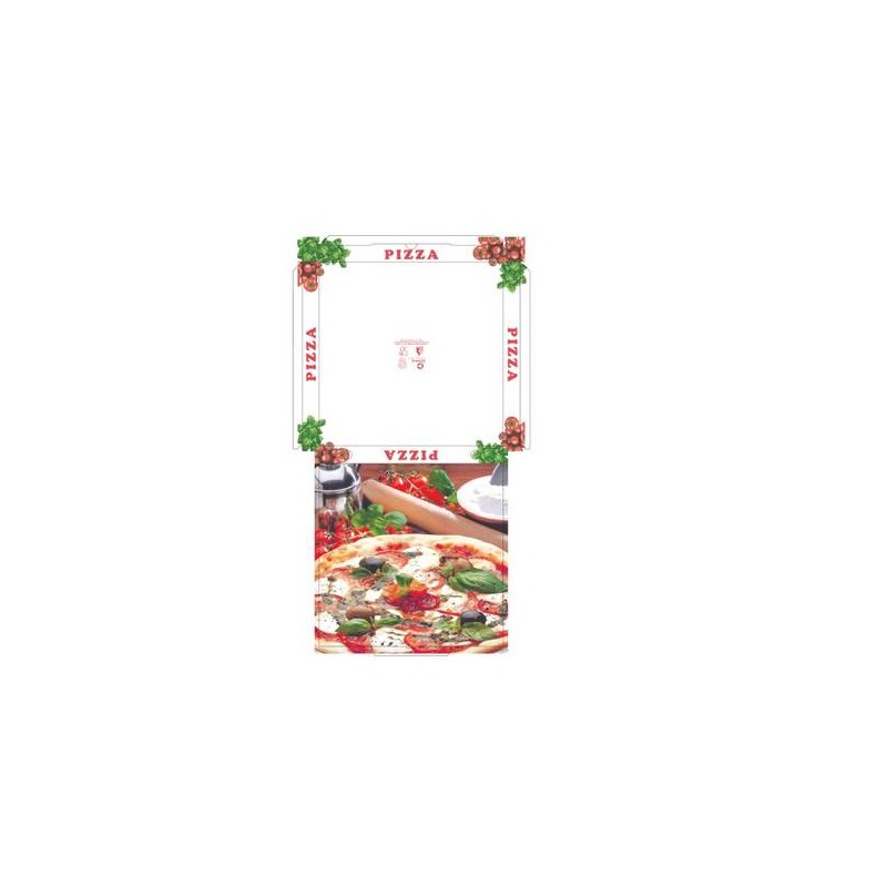 SCATOLE PIZZA 32,5 x 32,5 H3 v.v.v. BASILICO 100pz