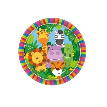PIATTI DESSERT 18cm ANIMALI DELLA GIUNGLA