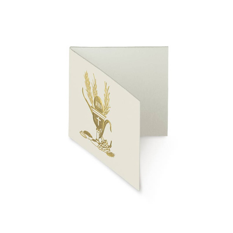BIGLIETTINO BOMBONIERA 45x40mm COMUNIONE SIGNUM ORO 14pz 15032C