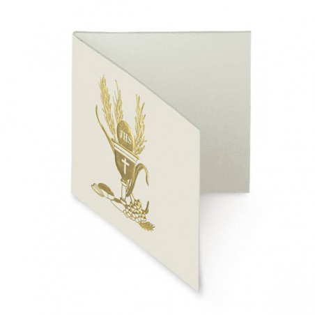 BIGLIETTINO BOMBONIERA 45x40mm COMUNIONE SIGNUM ORO 14pz 15032C