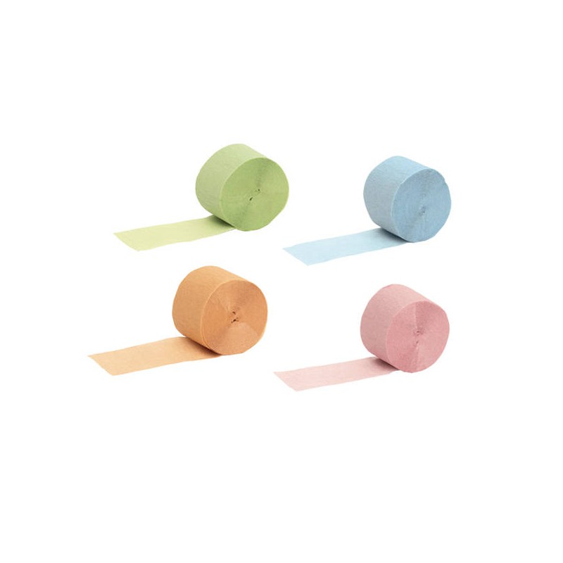 ROTOLI CARTA CRESPA MACARON cm4,5x25mt