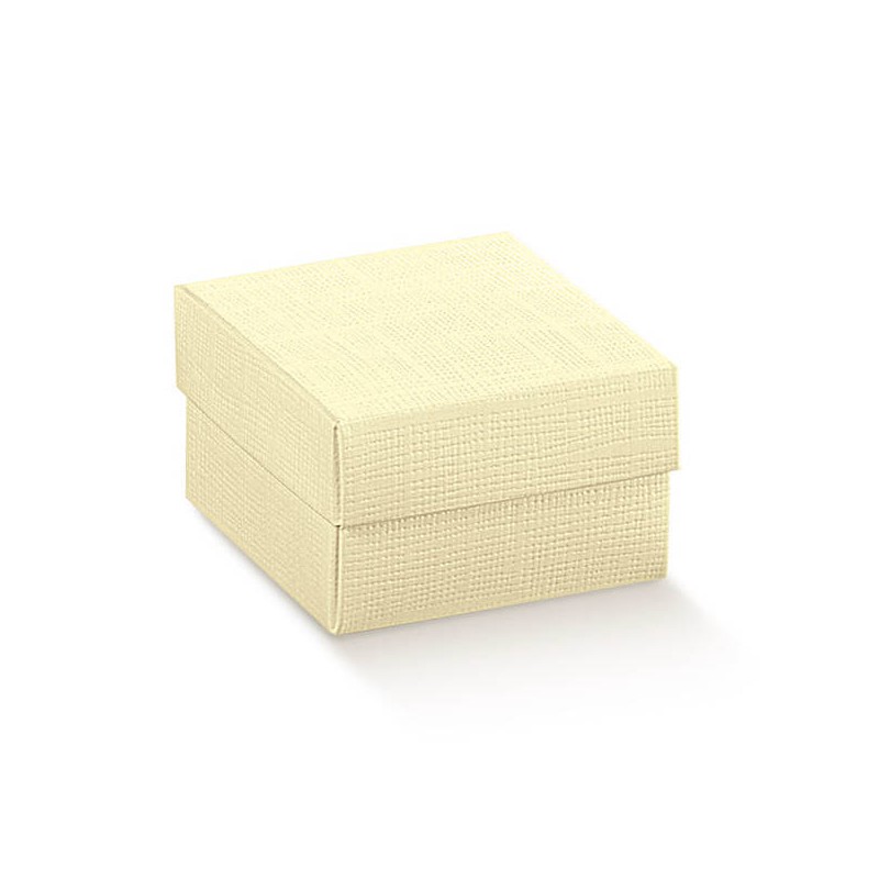 SCATOLA F/COP SETA AVORIO 18x18x4cm