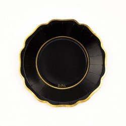 PIATTI NEW LIBERTY BLACK AND GOLD 21cm 8pz