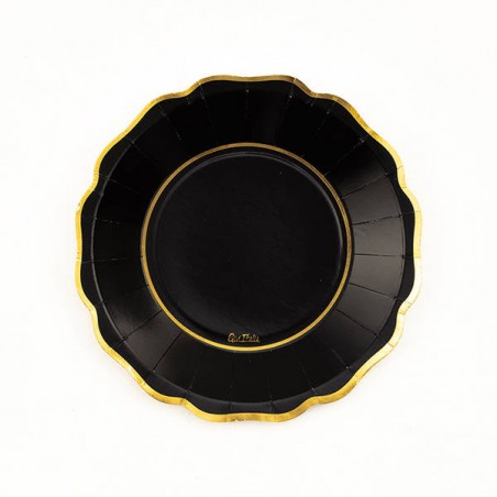 PIATTI NEW LIBERTY BLACK AND GOLD 21cm 8pz