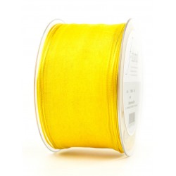 NASTRO TESSUTO CHIFFON mm60x20mt GIALLO