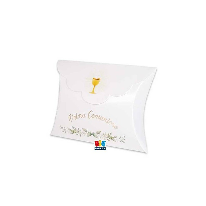 SCATOLINE IN CARTA PORTACONFETTI A BUSTA  COMUNIONE 10x8x3cm 25pz