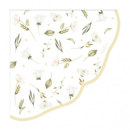 TOVAGLIOLI 33x33 DANZA DI FIORI CON SMERLO 16pz