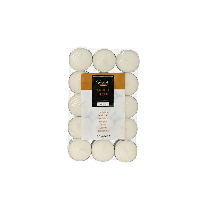 TEALIGHT WHITE Ø3,9 30pz