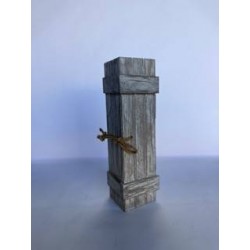 SCATOLA BOTTIGLIA LEGNO 11x10x37cm WHITE WASH