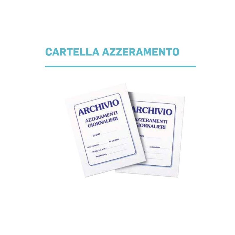 CARTELLETTE ARCHIVIO AZZERAMENTI FISCALI ANNUALE