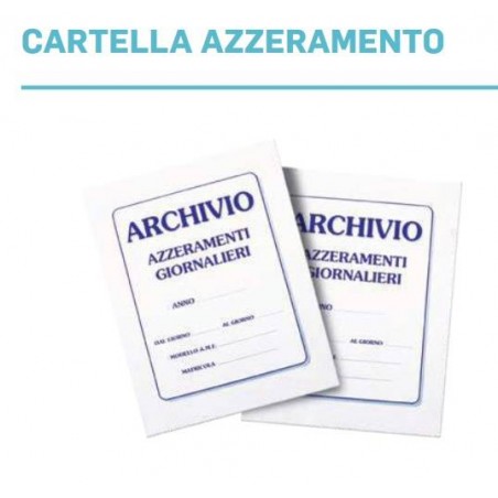 CARTELLETTE ARCHIVIO AZZERAMENTI FISCALI ANNUALE