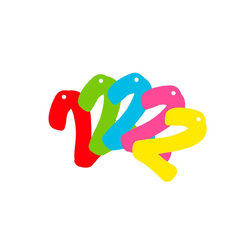 NUMERI 2 IN CARTA 12cm C/FILO 10pz