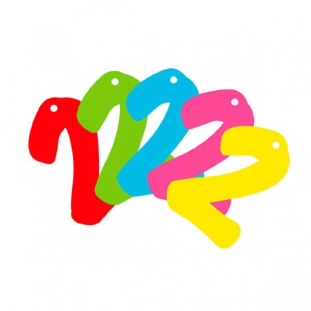 NUMERI 2 IN CARTA 12cm C/FILO 10pz