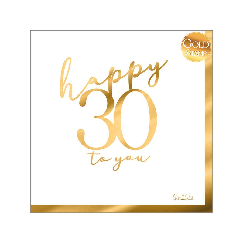 TOVAGLIOLI 33x33cm 30 ANNI HOT STAMP GOLD 16pz