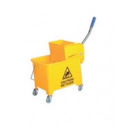 CARRELLO MINI BUCKET 20lt GIALLO C/STRIZZATORE KS01