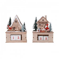 TABLE DECO HOUSE CON LED 2ass. 16cm