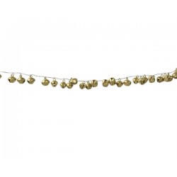 GHIRLANDA CAMPANELLE 2cm METALLO ORO H1mt