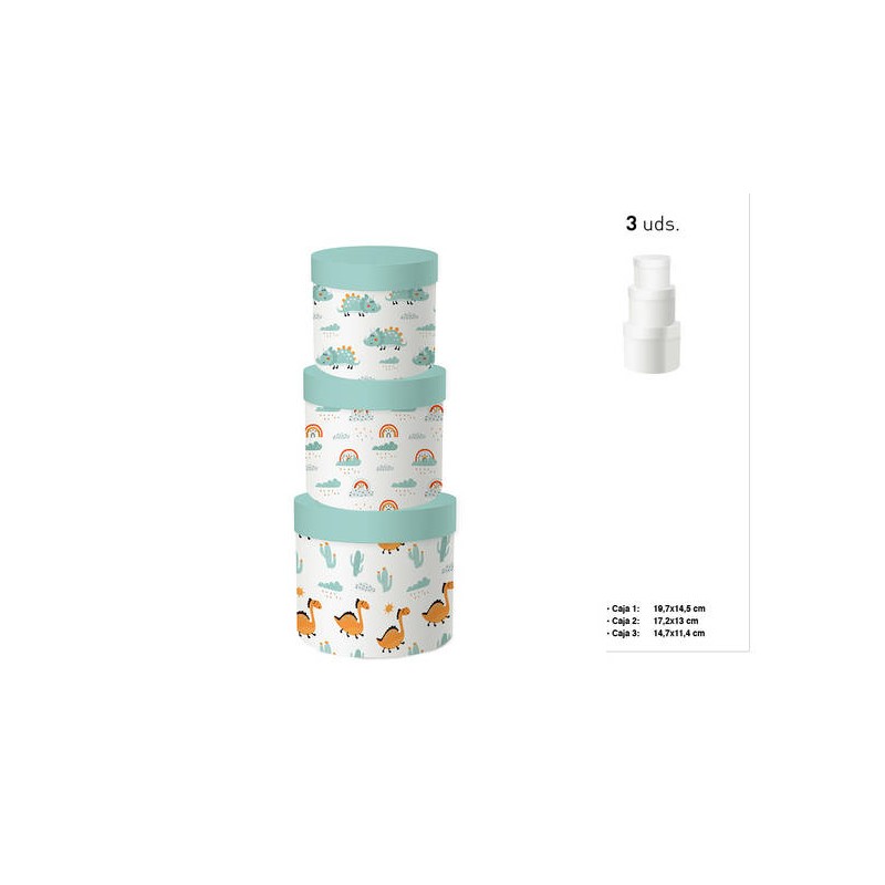 SCATOLE CAPPELLIERE TONDE BIMBO SET 3pz