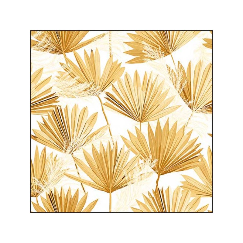 TOVAGLIOLI 33x33 PALM LEAF GOLD 20pz