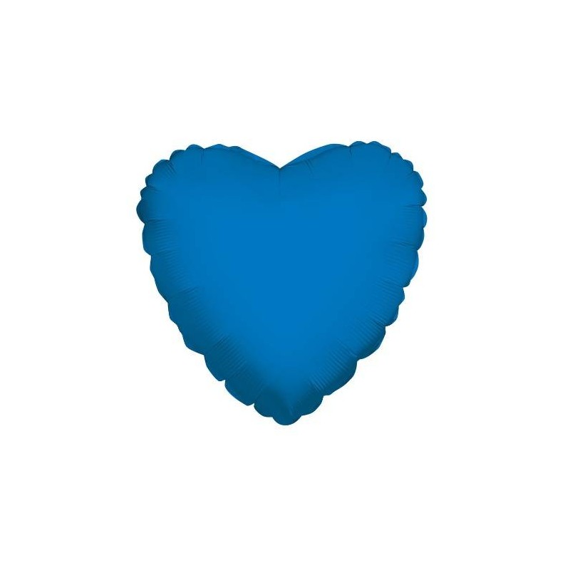 PALLONE MYLAR CUORE BLU ROYAL 18 43cm 1pz RC