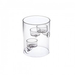 PORTA TEALIGH CILINDRO VETRO H.15cm ø12cm TL-CIL-H150