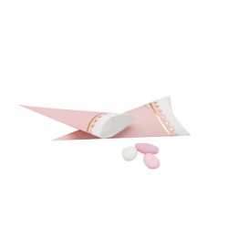 CONI CARTA  STAMPA ROSA/ORO 8x17cm 10pz