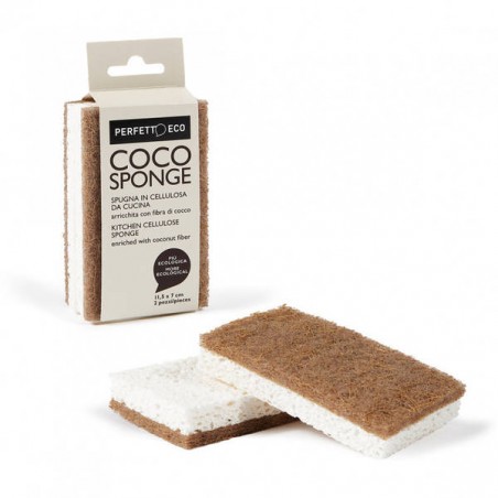SPUGNA CELLULOSA + FIBRA DI COCCO 2pz PERFETTO
