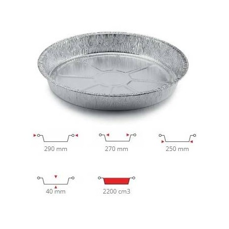 TEGLIA ALLUMINIO TONDA C10G 100pz CONTITAL