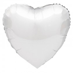 PALLONE MYLAR CUORE BIANCO ø45cm