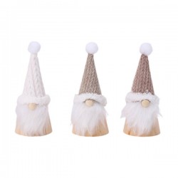 SOGGETTO LEGNO BABBO PIRAMIDE 3ass. 12cm