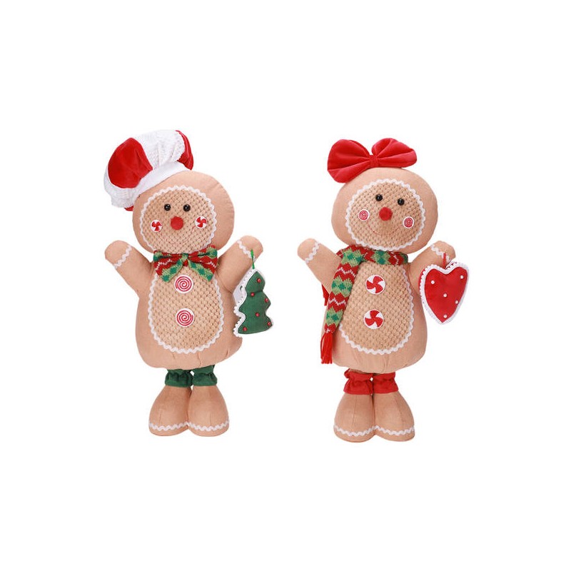 SOGGETTO STANDING GINGERBREAD FLEXIBLE 2ass 84cm