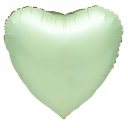 PALLONE MYLAR CUORE VERDE SALVIA ø45cm