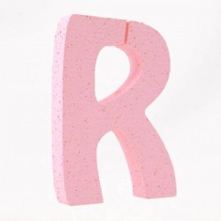 LETTERA POLISTIROLO PASTELLO mm120x90 R ROSA PASTELLO
