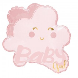 PALLONE MYLAR SAGOMATO NUVOLETTA ROSA 68x70cm