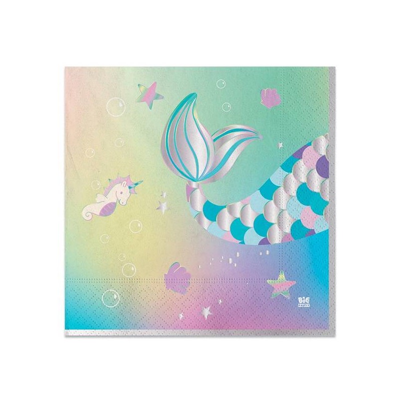 TOVAGLIOLI 33x33 MERMAID SIRENA 20pz