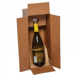 BOTTLE CASE SCATOLA SPEDIZIONE 1 BOTTIGLIA 386x152x159mm