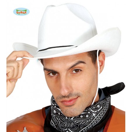 CAPPELLO COWBOY BIANCO IN FELTRO