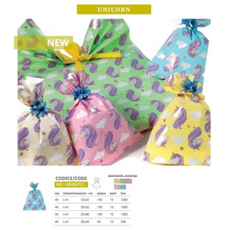 BUSTE REGALO P.P.L. 35x50 UNICORN ASS.TO 50PZ