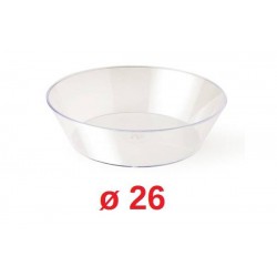 VASSOIO BAVARESE TRASPARENTE ø26x4,2cm 1450cc