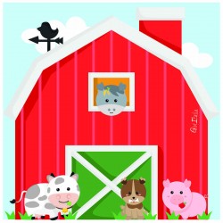 TOVAGLIOLI 33x33 HAPPY FARM 16pz