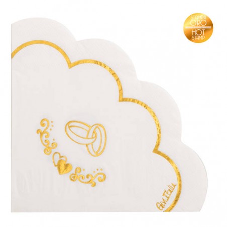 TOVAGLIOLI 33x33 FEDI C/ SMERLO FIORE ORO 16pz