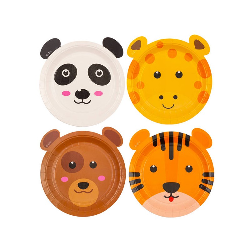 PIATTI DESSERT 18cm ZOO PARTY 8pz