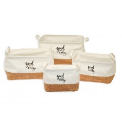 CESTO BASE SUGHERO GOOD VIBES 1/4 38x26x23cm